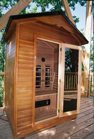 Solarium: accès par escalier tournant